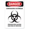 Signmission OSHA Sign, Danger Corona Outbreak, 5in X 3.5in Decal, 10PK, 5" W, 3.5" H, Danger Corona Outbreak OS-NS-D-35-25570-10PK - alternate 1